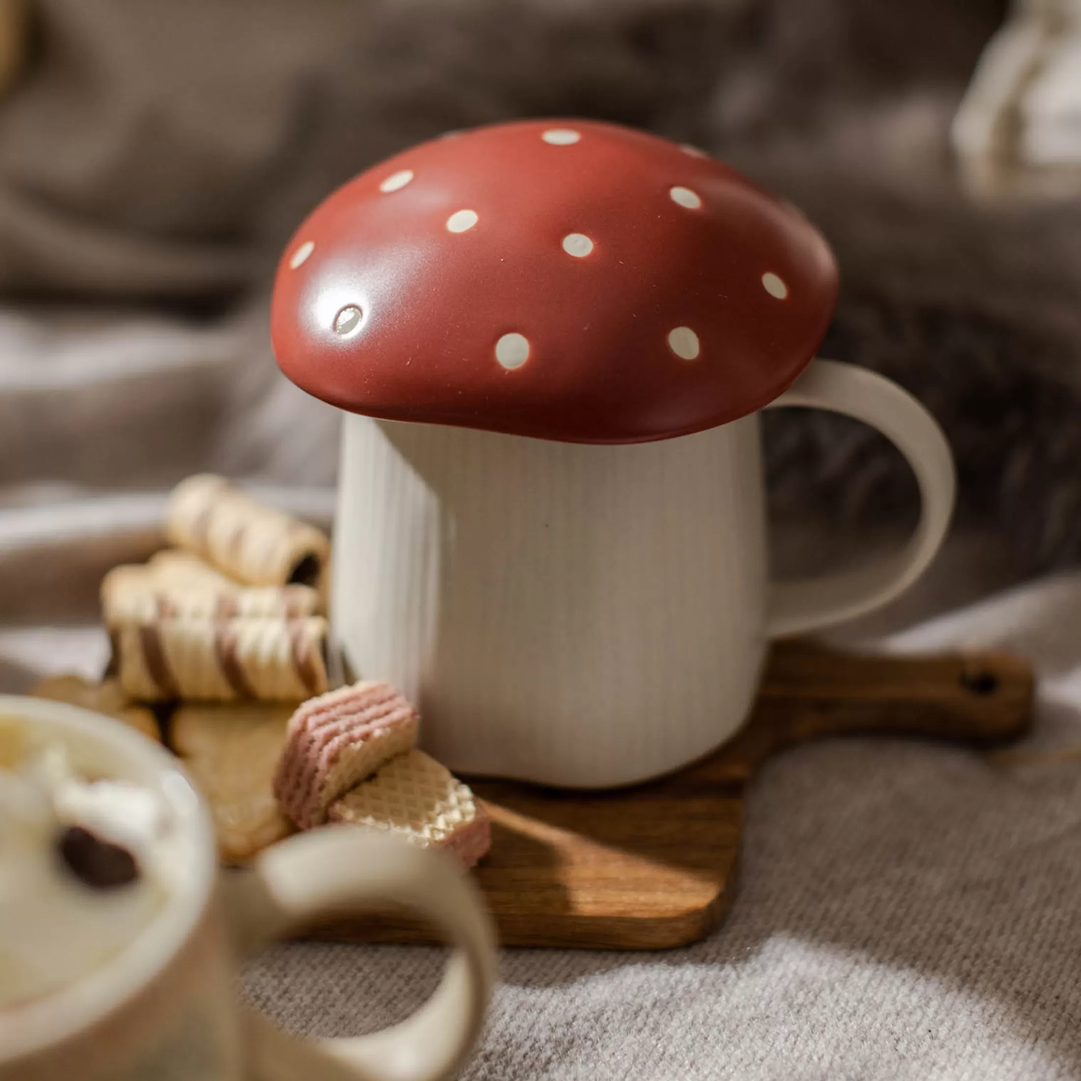 Depot Partydeko>Tasse Fliegenpilz Mit Deckel